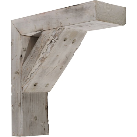 3 1/2W X 8D X 10H Vintage Farmhouse Bracket, Barnwood Decor Collection, Chalk Dust White